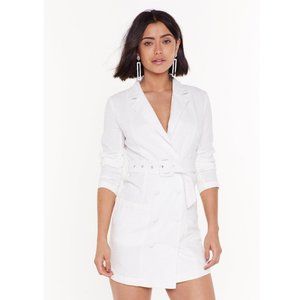 Goal Digger Belted Blazer Dress